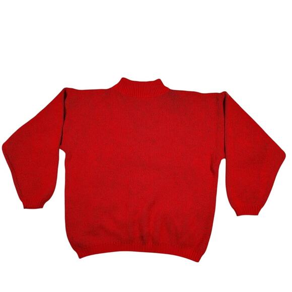 VTG Topsville Women's Red Floral Embroidered Sweater Size L **PLEASE READ** - Picture 8 of 16